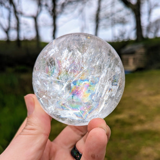 Rainbow Clear Quartz Sphere