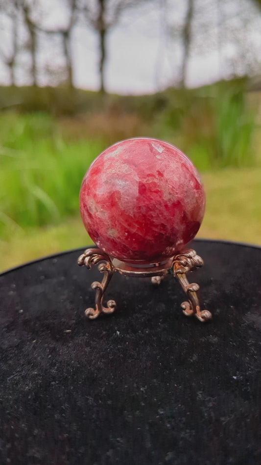 Strawberry Rhodonite Sphere