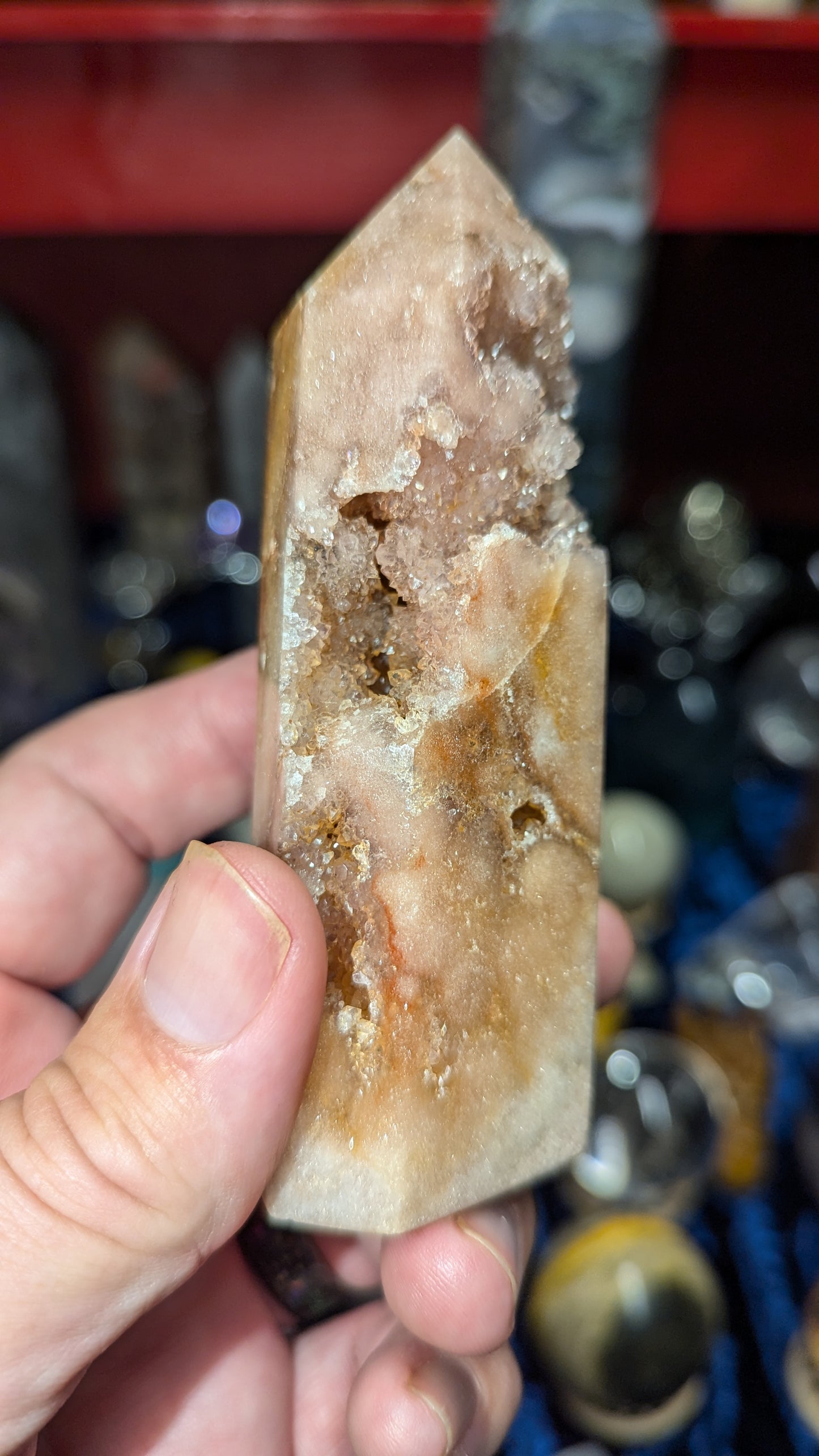 Druzy Pink Amethyst Tower