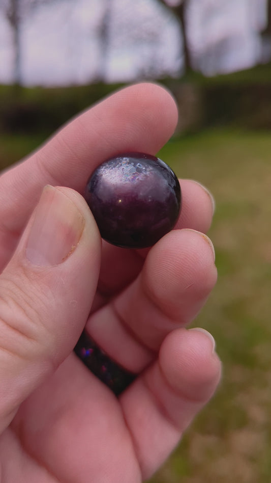 Gem Lepidolite mini spheres